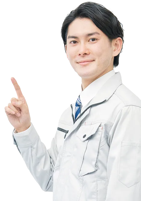 作業服を着た男性の写真